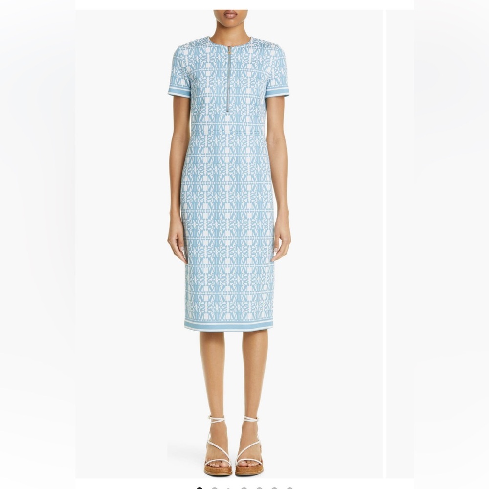 NWT! Max Mara Miriam Embroidered Logo Cotton Blend Dress - size 4. 🩵